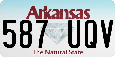 AR license plate 587UQV
