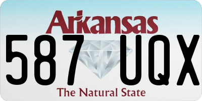 AR license plate 587UQX