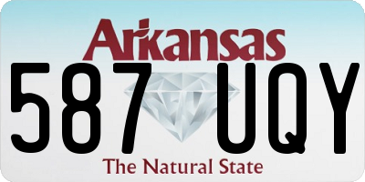 AR license plate 587UQY