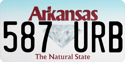 AR license plate 587URB