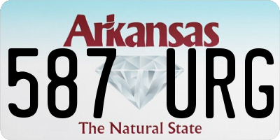 AR license plate 587URG