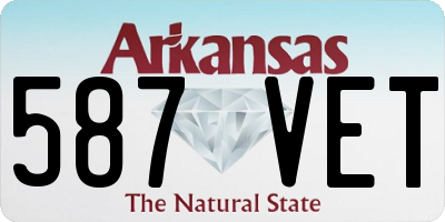 AR license plate 587VET