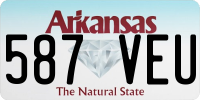 AR license plate 587VEU