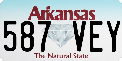 AR license plate 587VEY