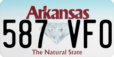 AR license plate 587VFO