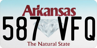 AR license plate 587VFQ