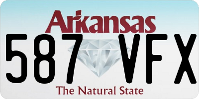 AR license plate 587VFX
