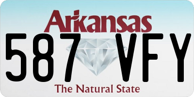AR license plate 587VFY