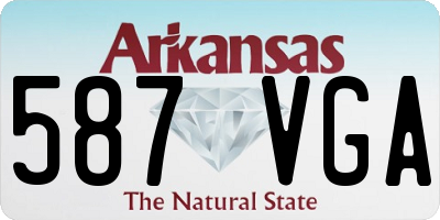 AR license plate 587VGA