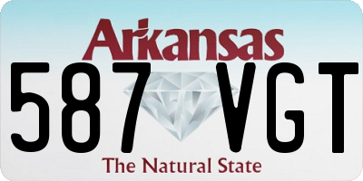 AR license plate 587VGT