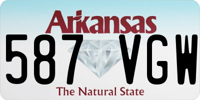 AR license plate 587VGW