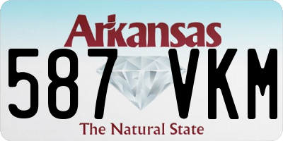 AR license plate 587VKM