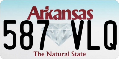 AR license plate 587VLQ