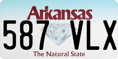 AR license plate 587VLX