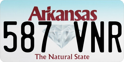 AR license plate 587VNR