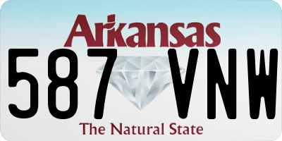 AR license plate 587VNW