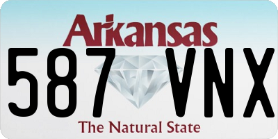 AR license plate 587VNX