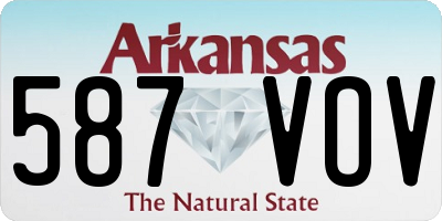 AR license plate 587VOV