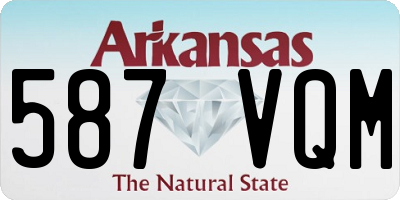 AR license plate 587VQM