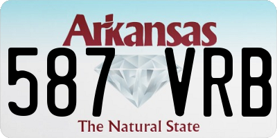 AR license plate 587VRB