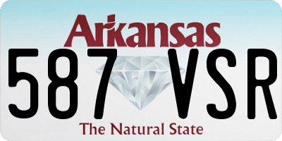 AR license plate 587VSR