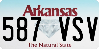 AR license plate 587VSV