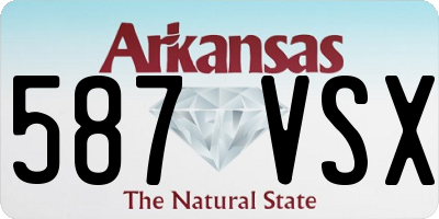 AR license plate 587VSX