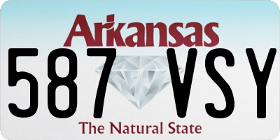AR license plate 587VSY