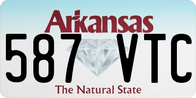 AR license plate 587VTC