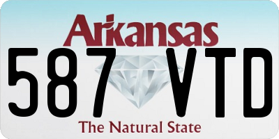 AR license plate 587VTD