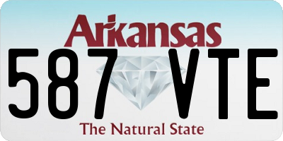 AR license plate 587VTE