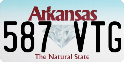 AR license plate 587VTG