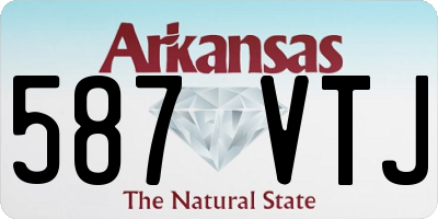 AR license plate 587VTJ