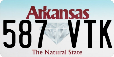 AR license plate 587VTK