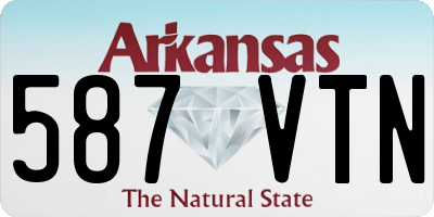 AR license plate 587VTN