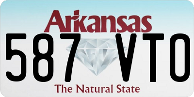 AR license plate 587VTO