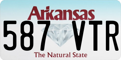 AR license plate 587VTR