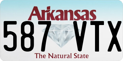 AR license plate 587VTX