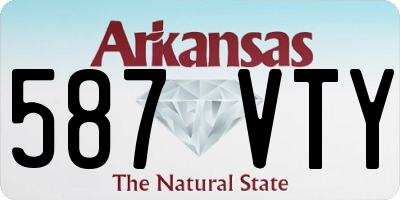 AR license plate 587VTY