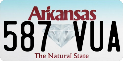 AR license plate 587VUA