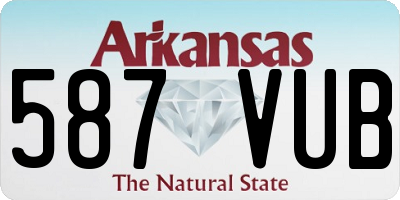 AR license plate 587VUB