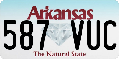 AR license plate 587VUC