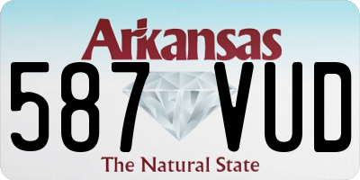 AR license plate 587VUD