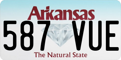 AR license plate 587VUE
