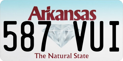 AR license plate 587VUI