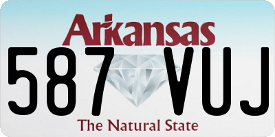 AR license plate 587VUJ