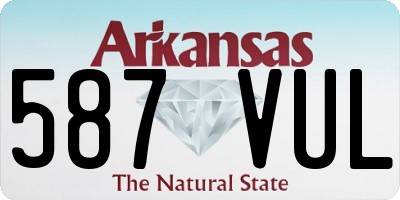 AR license plate 587VUL