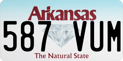 AR license plate 587VUM