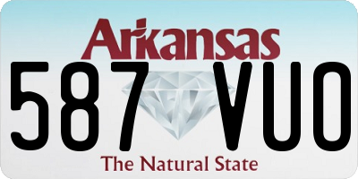 AR license plate 587VUO