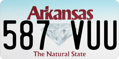 AR license plate 587VUU